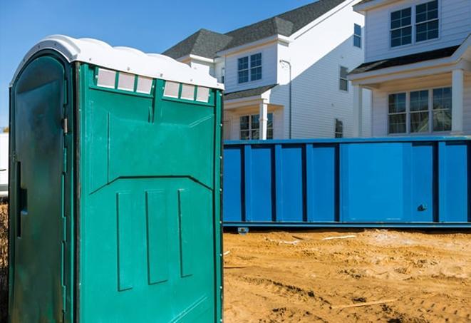 convenience and comfort on a work site with porta potties